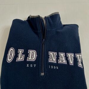 Old Navy Y2K Vintage Pull Over Fleece Sweater Jacket